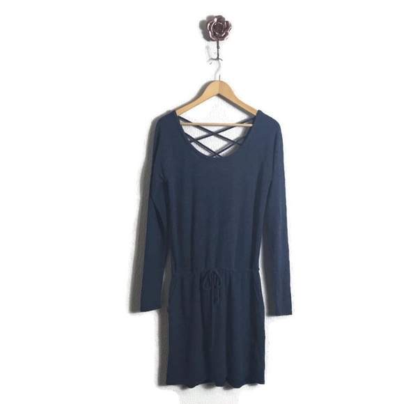 Chaser Dresses & Skirts - Chaser Strappy Back Loungewear Long Sleeve Dress Small